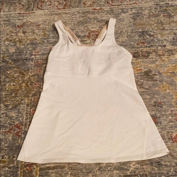 lululemon athletica Tops - White lululemon tank top with built in bra
